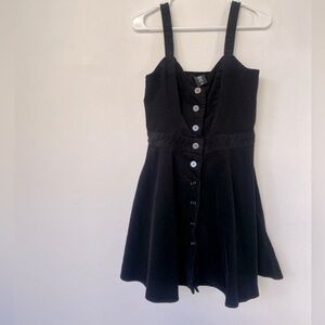 SOCIAL COLLISION Goth Corduroy Button Front Dress Women's Size Medium